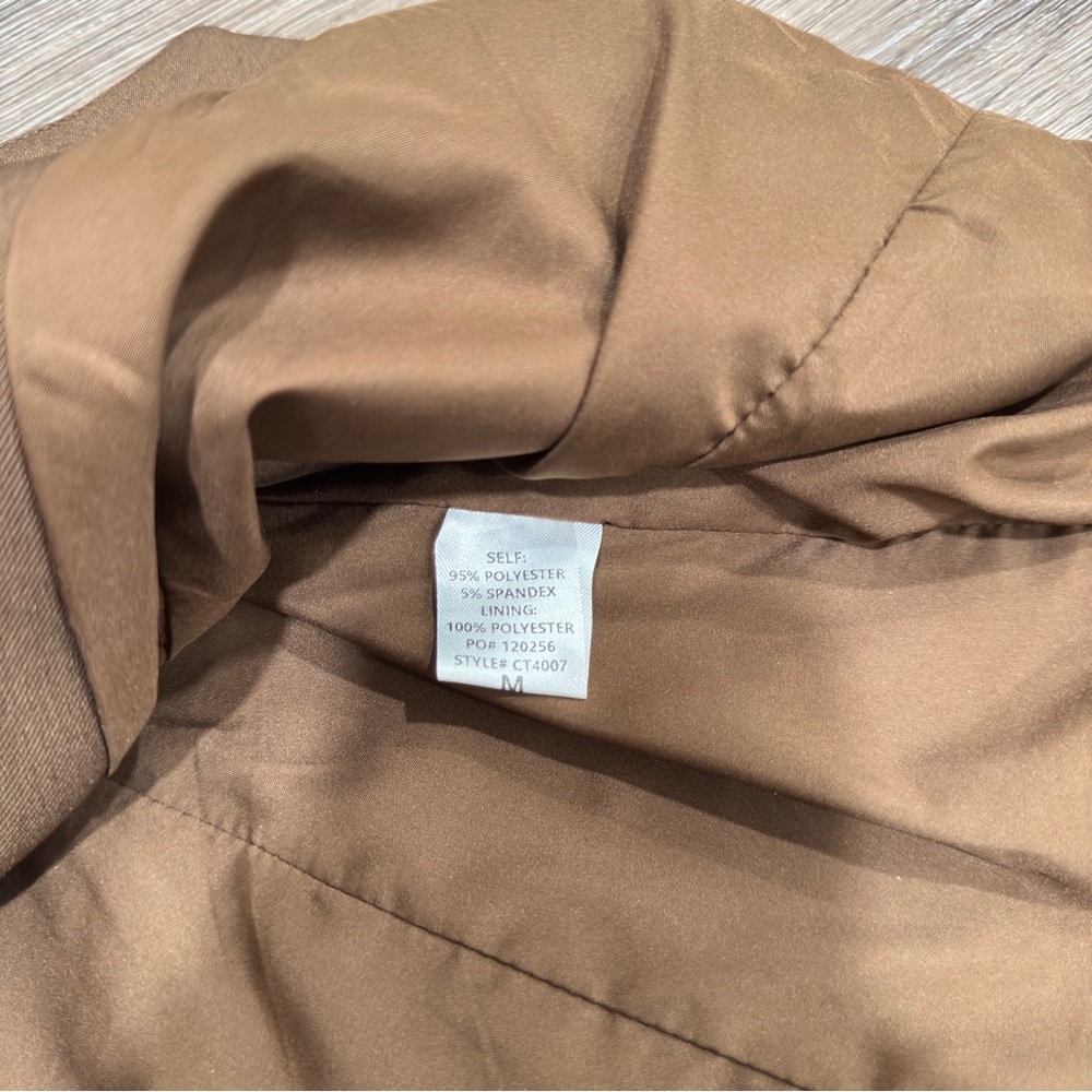 Brown Strapless Button-Down Blouse - image 8